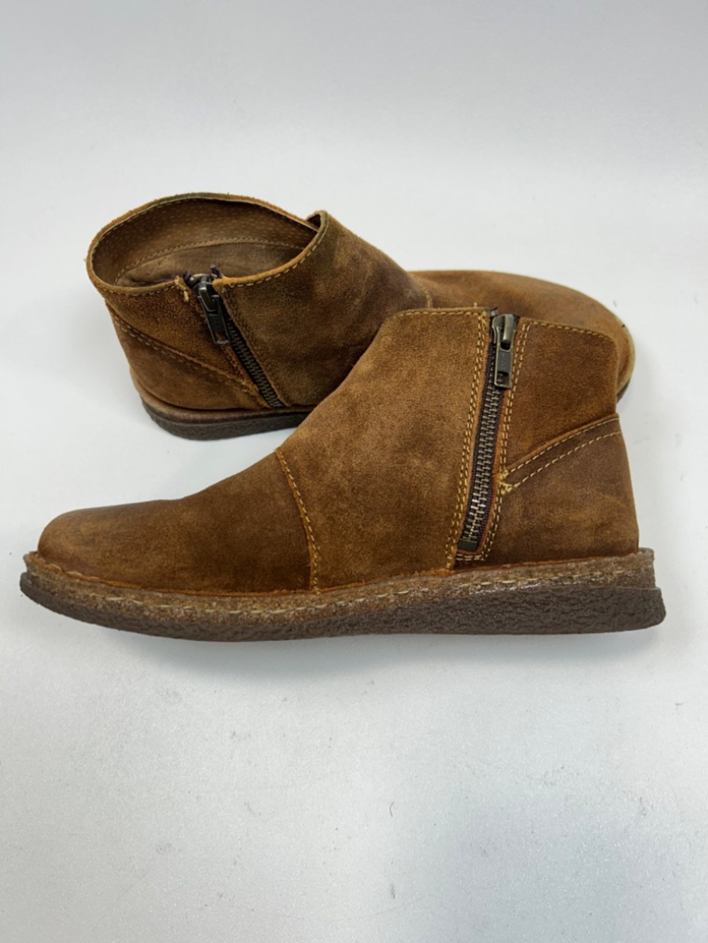 BORN Tora Bohemian Distressed Glazed Ginger Leather Ankle Boots size 7.5 NWOB - Picture 5 of 8